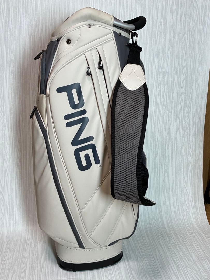 ❤*☻様 ピンPINGキャディバッグ9.5型美品フード無❗️ソフトタイプPU C