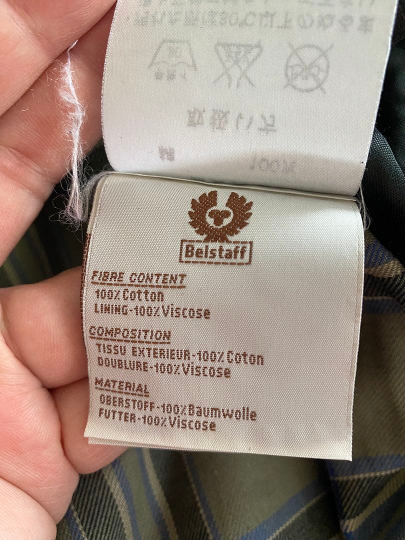 Belstaff オイルドジャケット 黒ブラウン 4ポケット