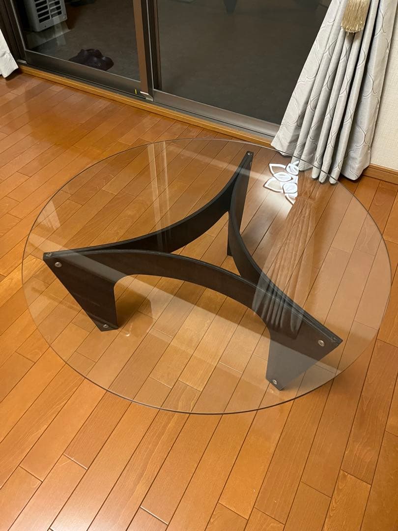ガラス 木製 センターテーブル