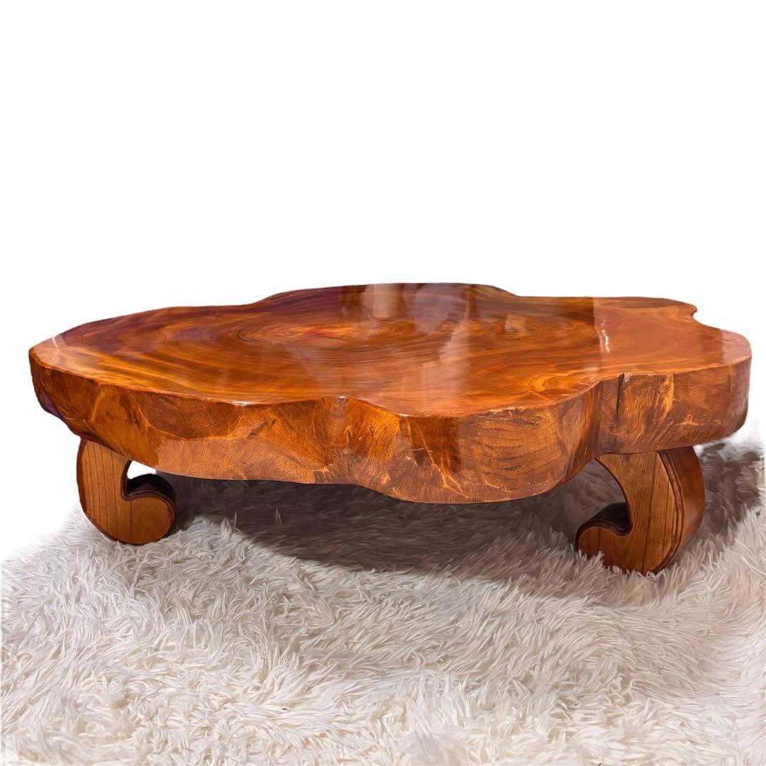 【アンティーク】天然木 銘木 座卓 ローテーブル 古民家