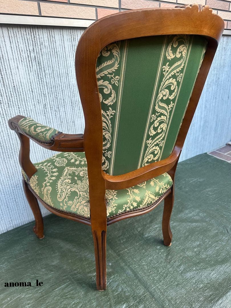 3001【アームチェア】ルイ15世様式　ロココ調　猫足　ヴィンテージ◎