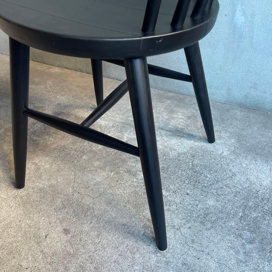 秋田木工　ハンナチェア　マットブラック塗装　オールドヴィンテージ