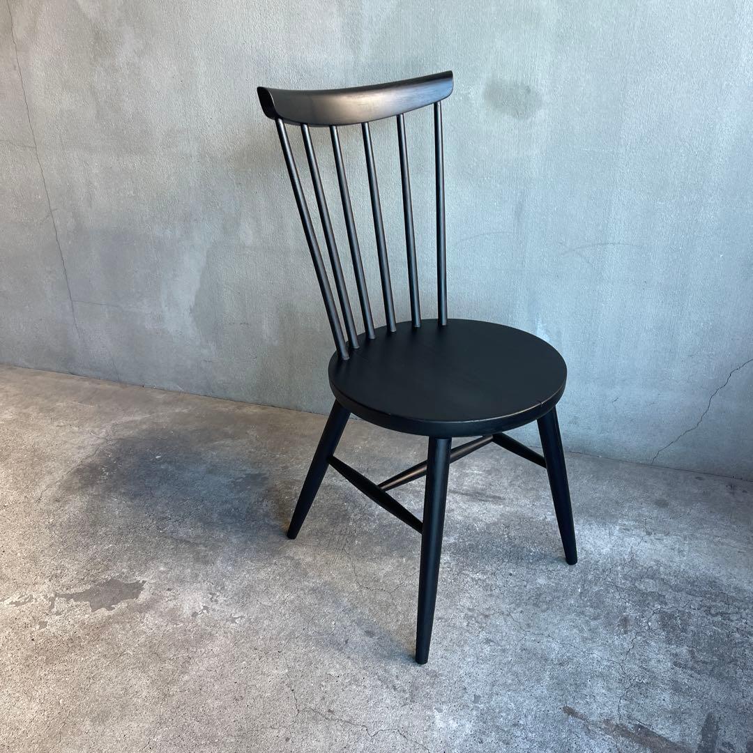 秋田木工　ハンナチェア　マットブラック塗装　オールドヴィンテージ