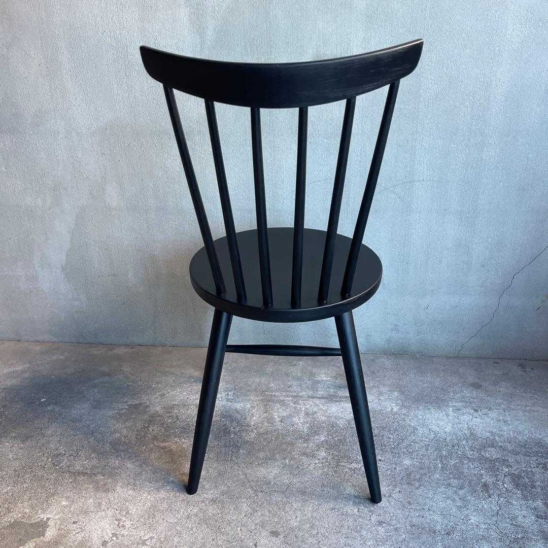 秋田木工　ハンナチェア　マットブラック塗装　オールドヴィンテージ