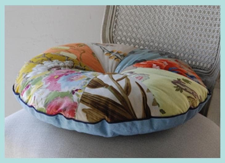 フランス製レザビヌフ LES HABITS NEUFS パッチワーク　クッション