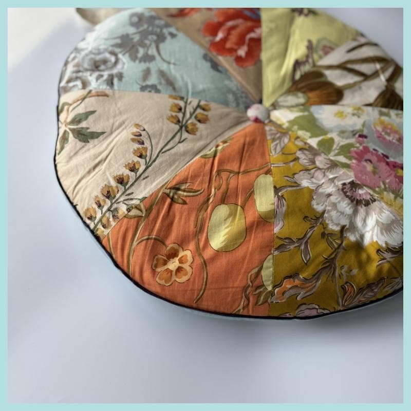 フランス製レザビヌフ LES HABITS NEUFS パッチワーク　クッション