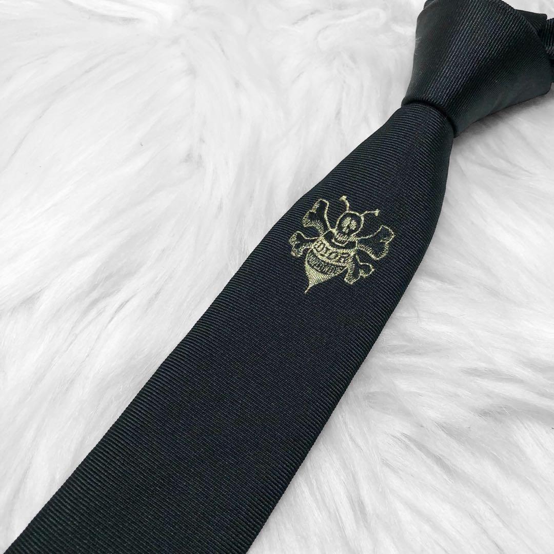 ディオールオム★ナロータイ エンブロイダリー ブラック 金Bee ビー 成人式