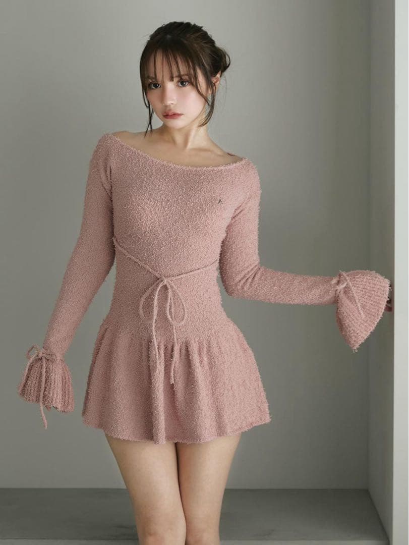 ワンピース andmary Sailor knit mini dress