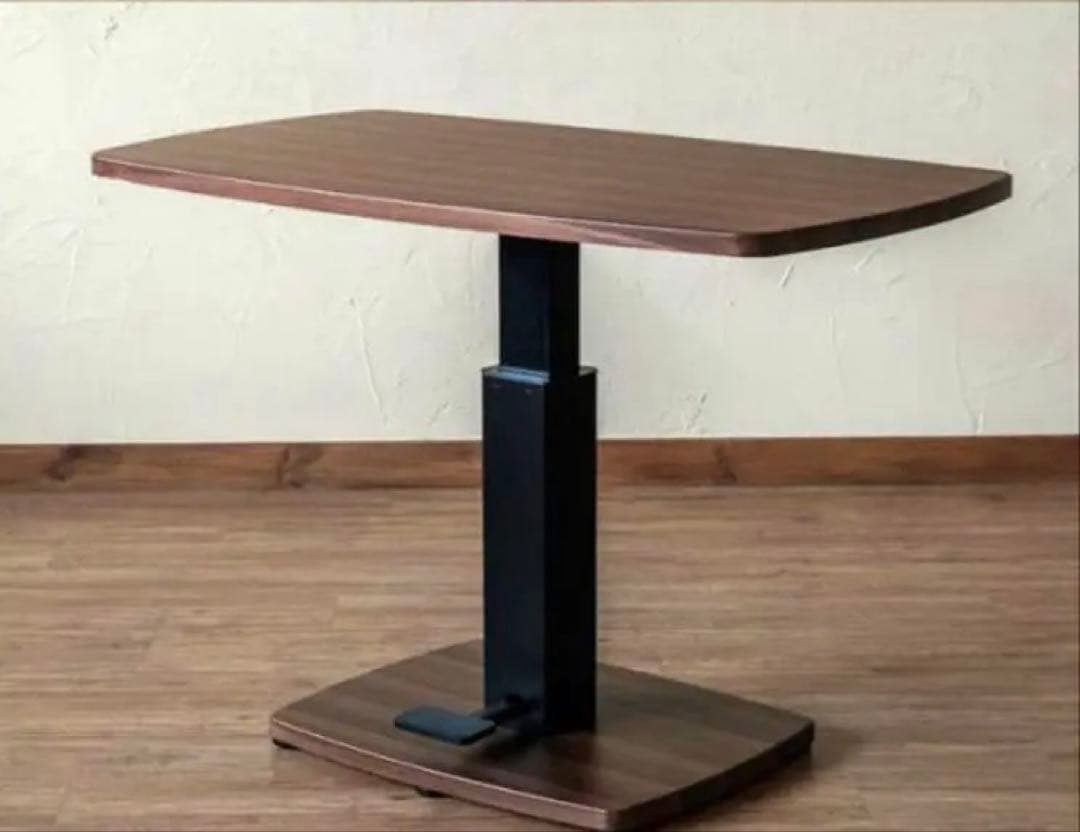 昇降式 ダイニングテーブル(WAL)105cm 高さ調節可能 センターテーブル