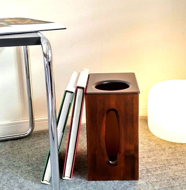 JAPAN VINTAGE　木製　ティッシュケース　ごみ箱　ダストボックス　民芸