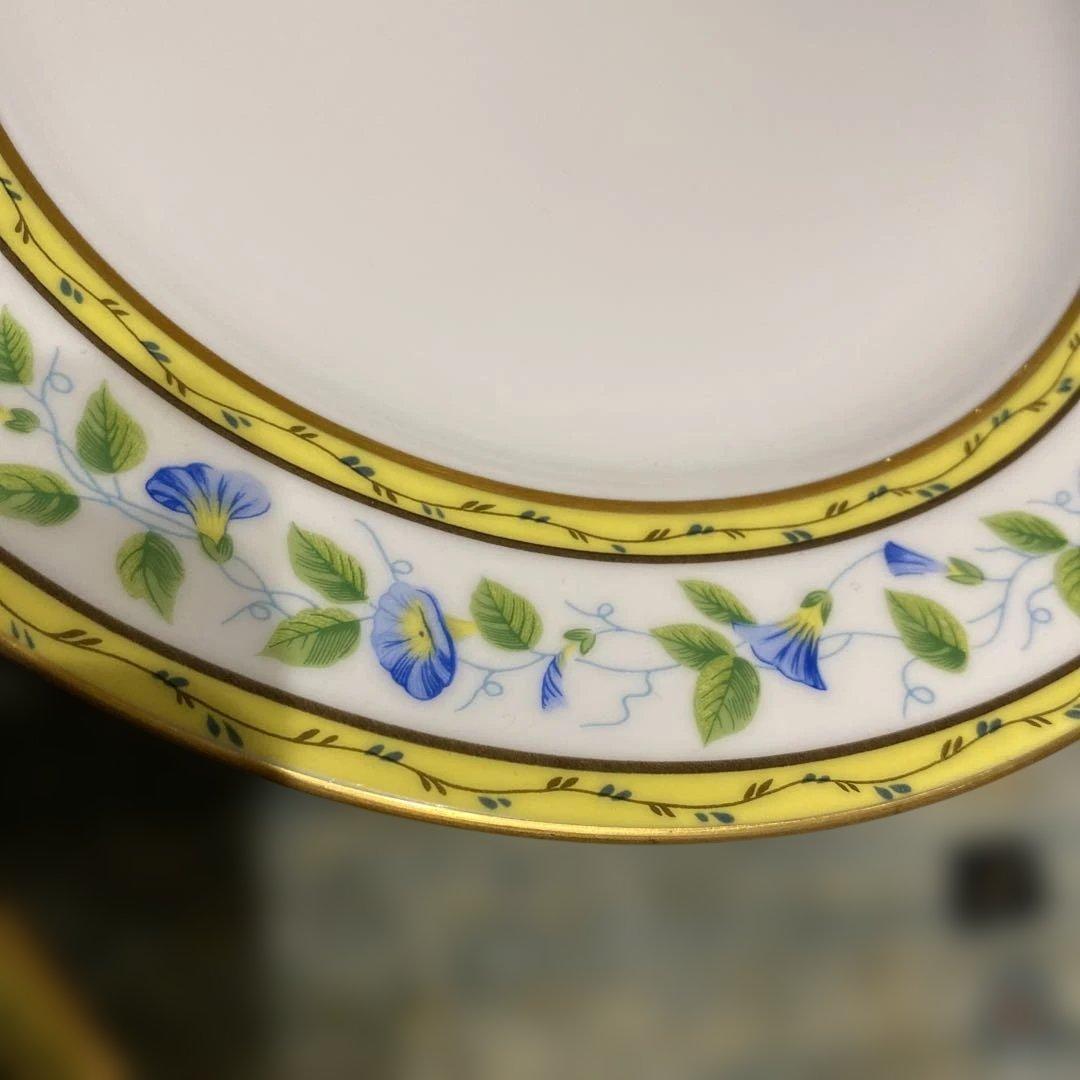 RAYNAUD 青い花と金色の縁取りの皿 2枚セット