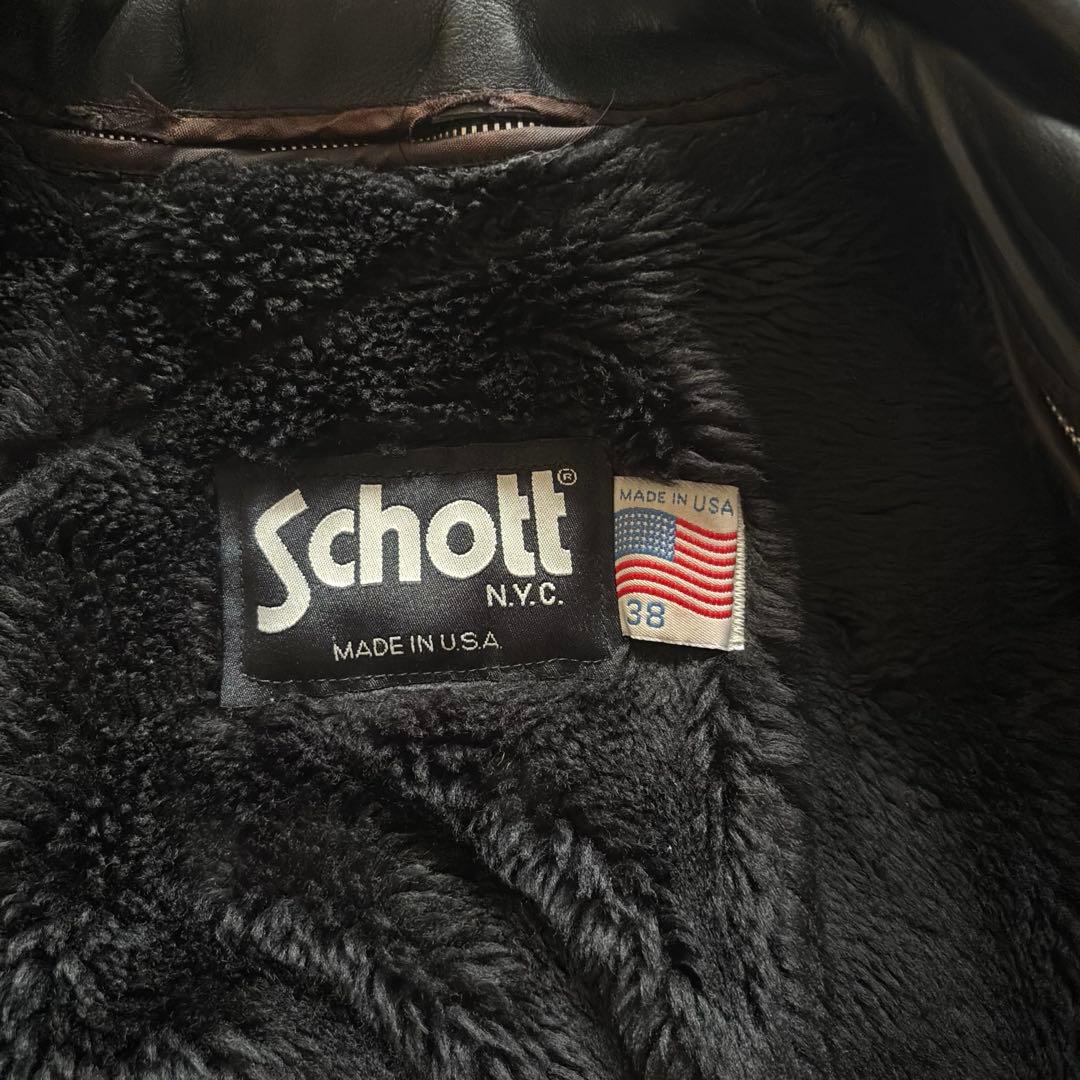 Schott シングルライダース　38 ライナー付