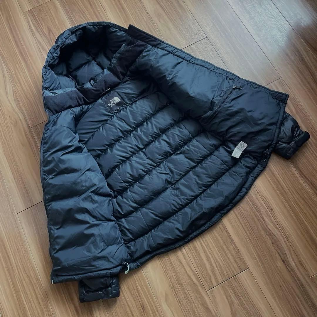 Lノースフェイスレディース700フィルブラック黒ヌプシ2ダウンジャケットパーカー