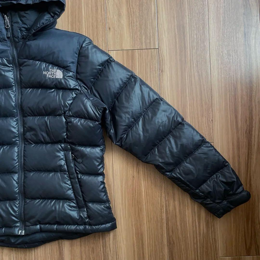 Lノースフェイスレディース700フィルブラック黒ヌプシ2ダウンジャケットパーカー