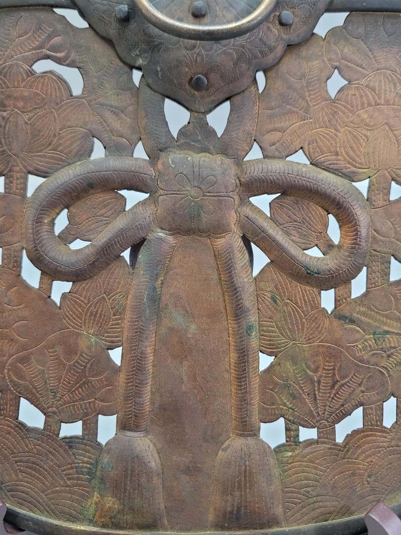 仏教美術 華鬘 古銅 鍍金 装飾