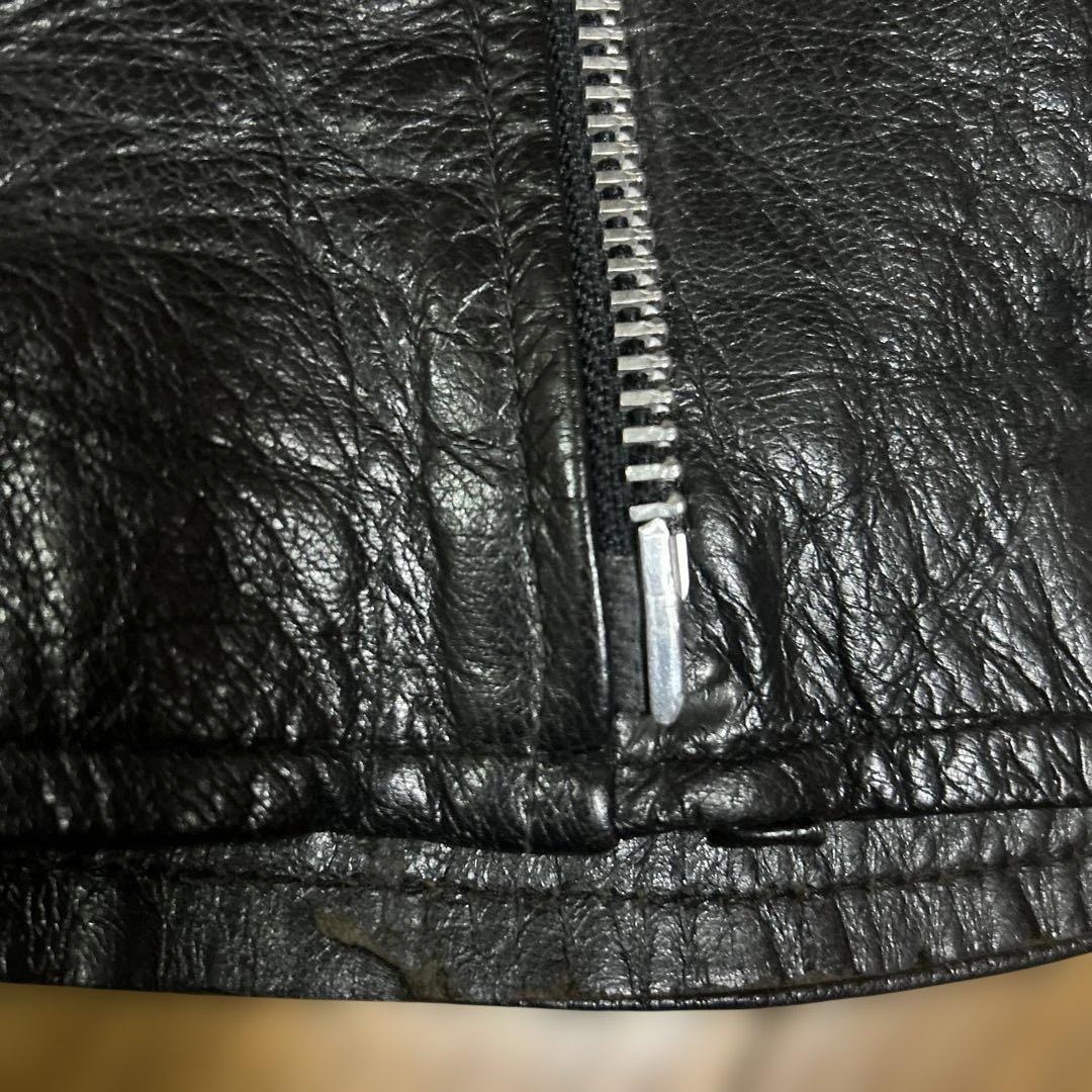 70s UK ヴィンテージ ライダース ロンジャン英国製666パンクルイスレザー