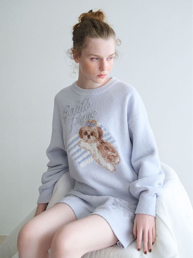 ジェラートピケ シーズージャガードプルオーバー&ベビモコショートパンツセット