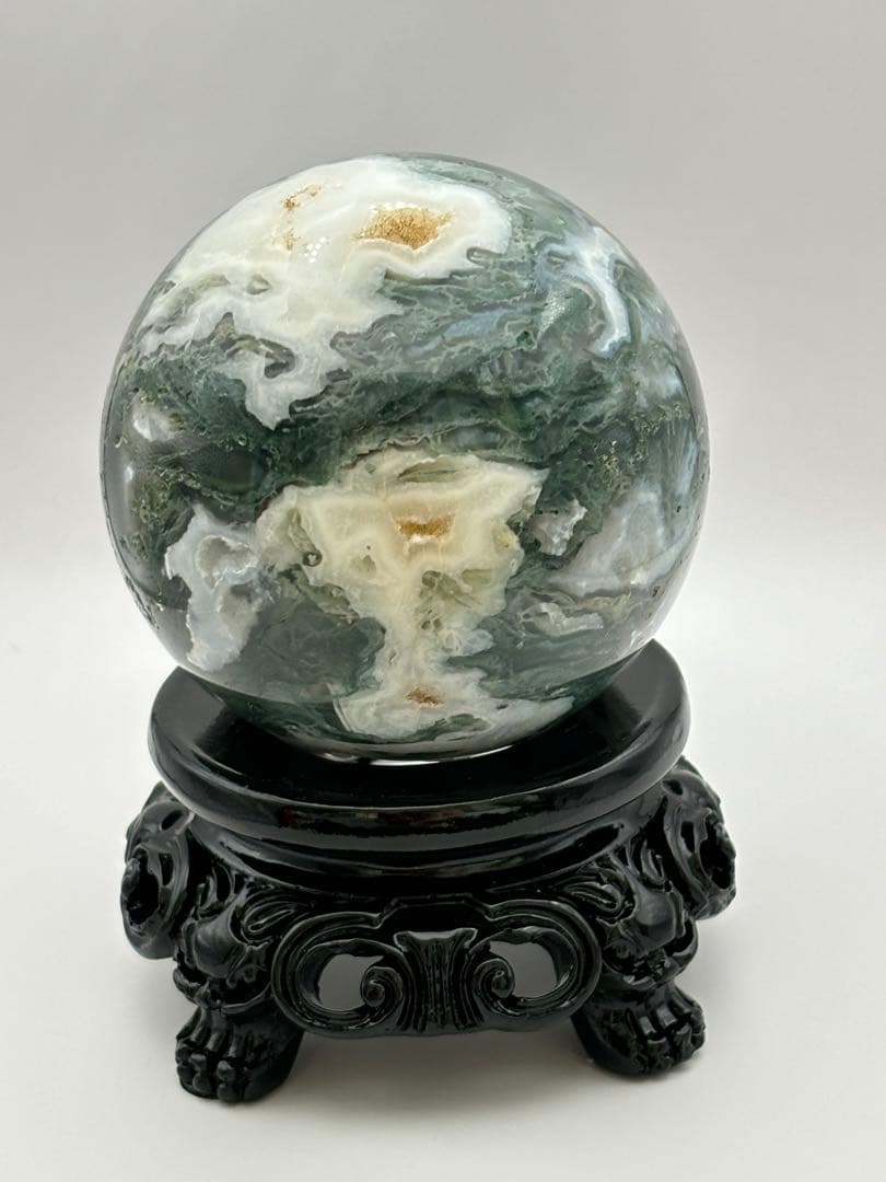 モスアゲート＊8.1cmスフィア＊パワーストーン天然石