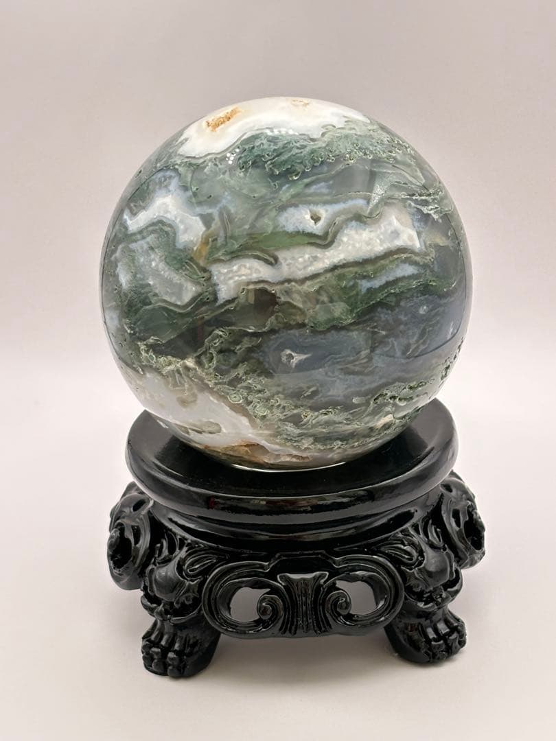 モスアゲート＊8.1cmスフィア＊パワーストーン天然石