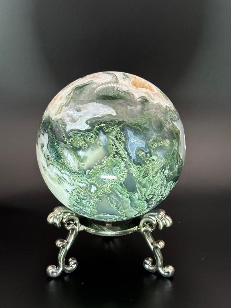 モスアゲート＊8.1cmスフィア＊パワーストーン天然石