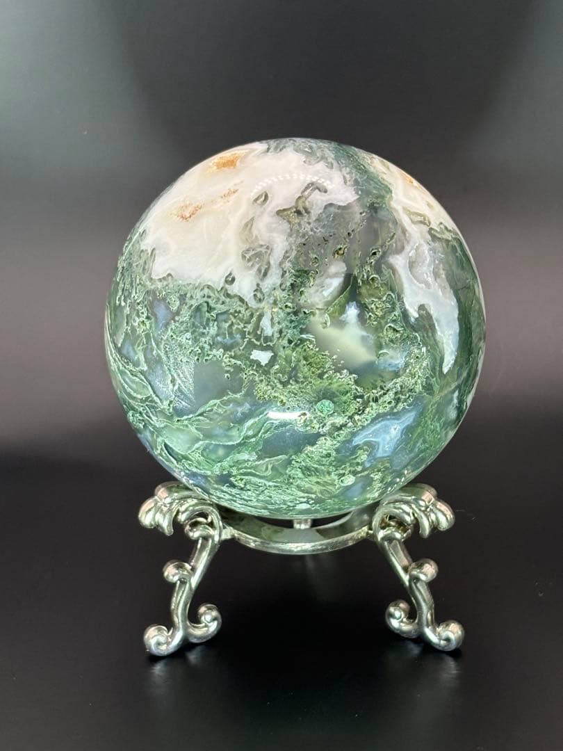 モスアゲート＊8.1cmスフィア＊パワーストーン天然石