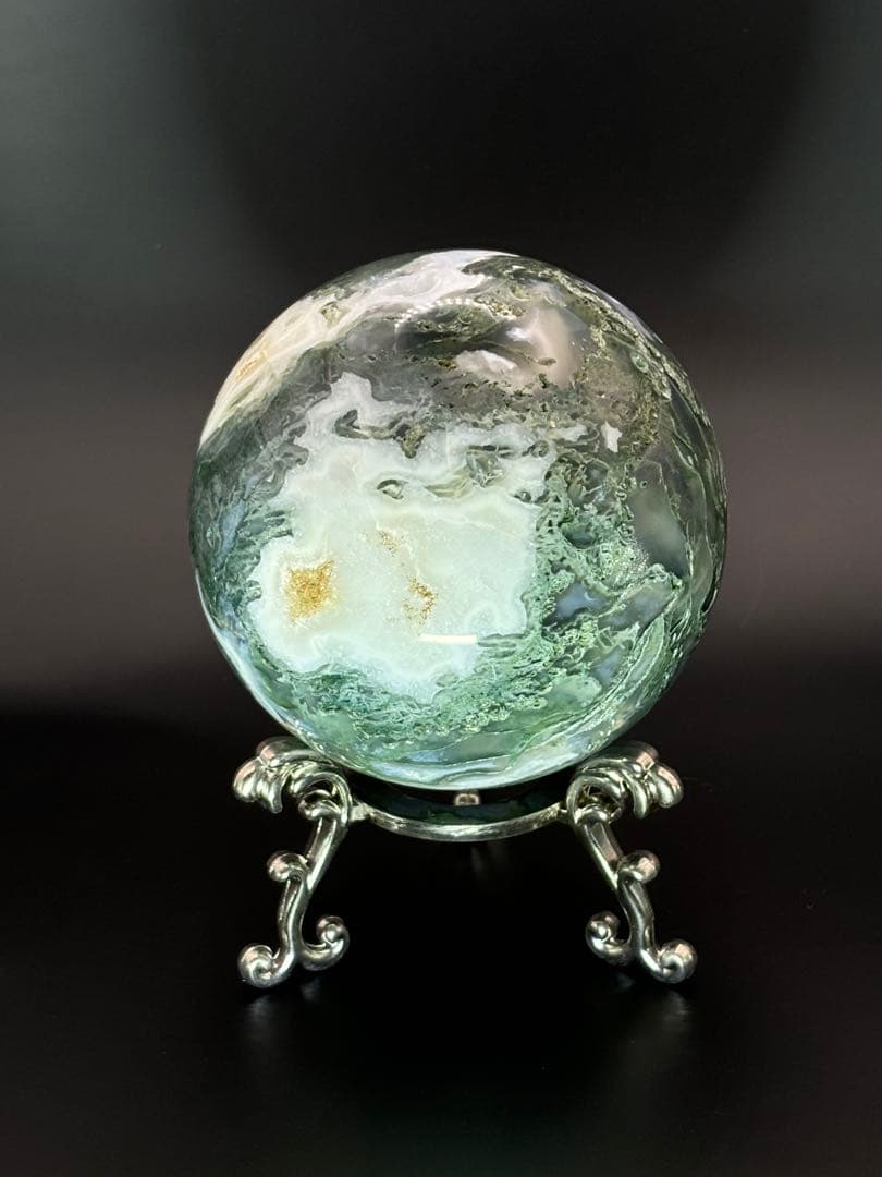 モスアゲート＊8.1cmスフィア＊パワーストーン天然石