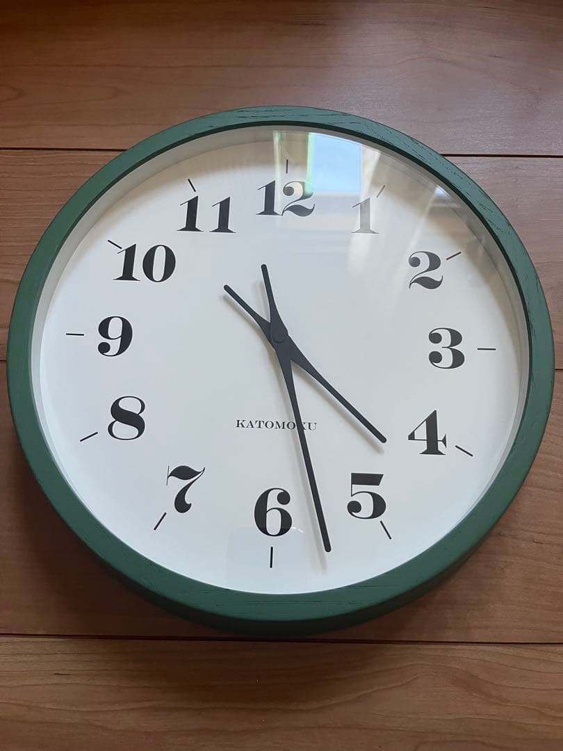 KATOMOKU グリーン 掛時計 直径30cm
