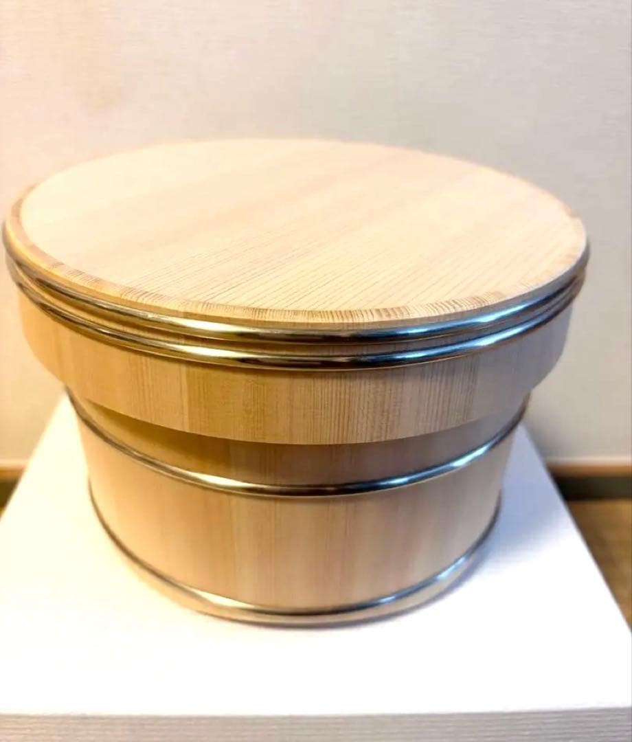 【新品未使用】中川木工芸　椹 おひつ 二合