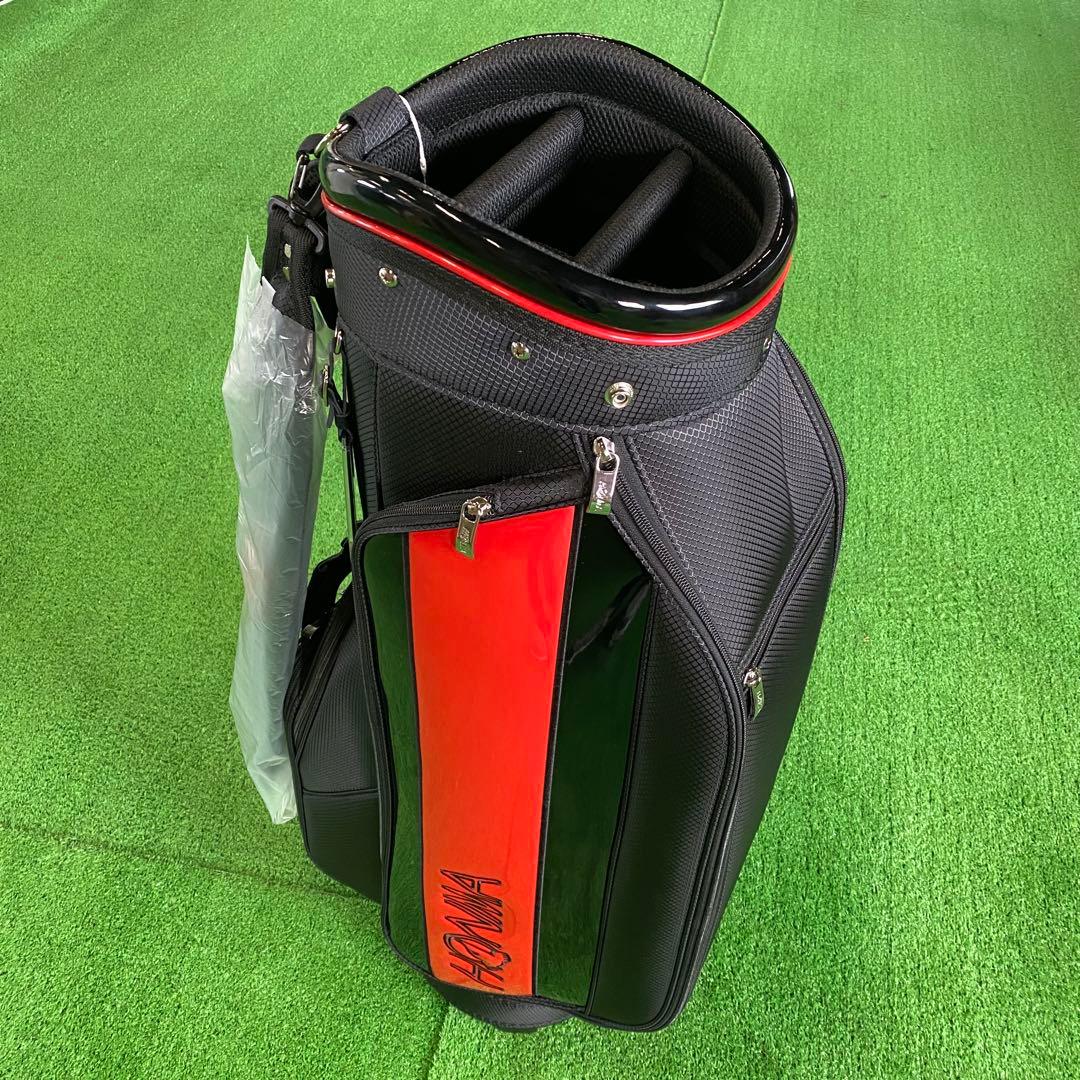 【新品】HONMA GOLF　ホンマ　キャディバッグ　軽量　9型　黒×赤　ゴルフ