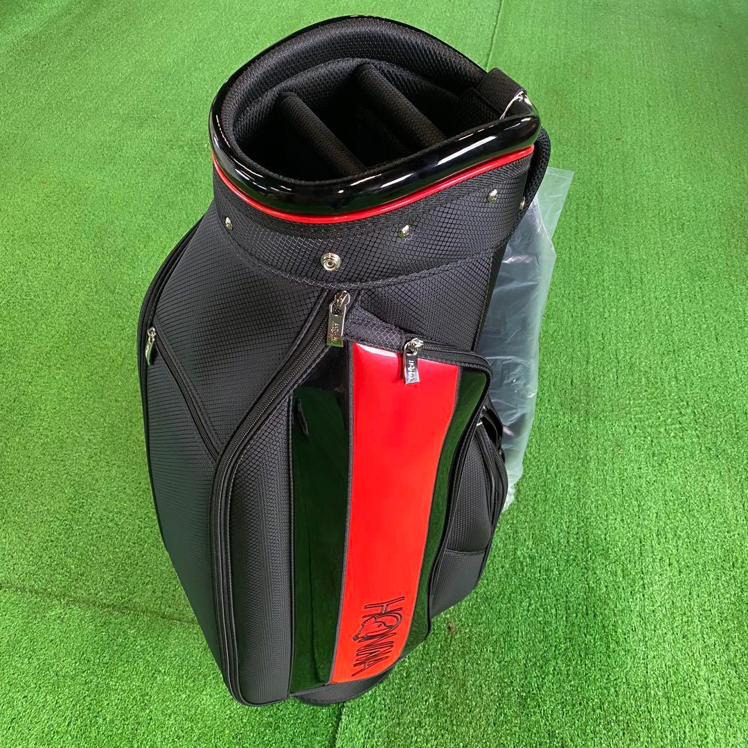 【新品】HONMA GOLF　ホンマ　キャディバッグ　軽量　9型　黒×赤　ゴルフ