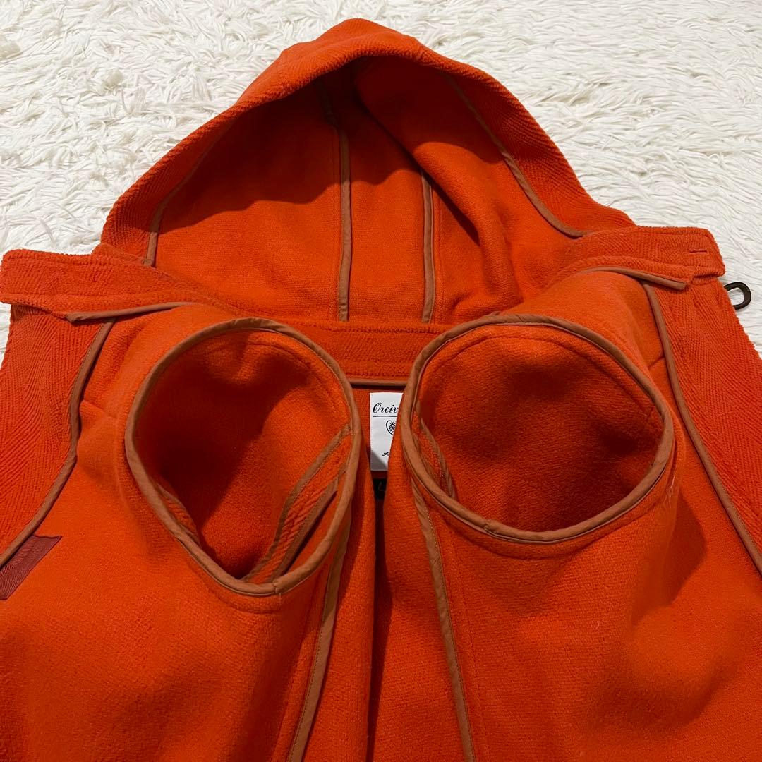 ✨極美品✨オーシバル　ダッフルコート　ヘリンボーン　ロング丈　オレンジ