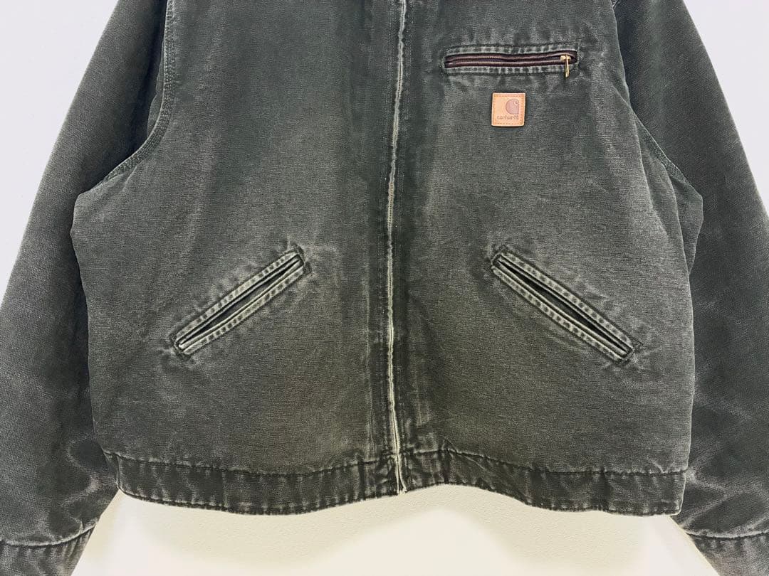 レア Carhartt デトロイトジャケットモスグリーン 2XL J97