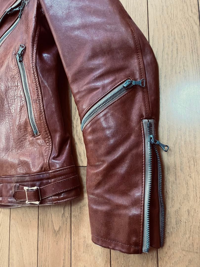 古*賀様 SEVESKIG(セヴシグ) 馬革　レザーライダースジャケット