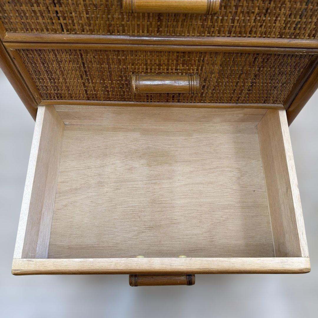 ナチュラルラタン 4段チェスト