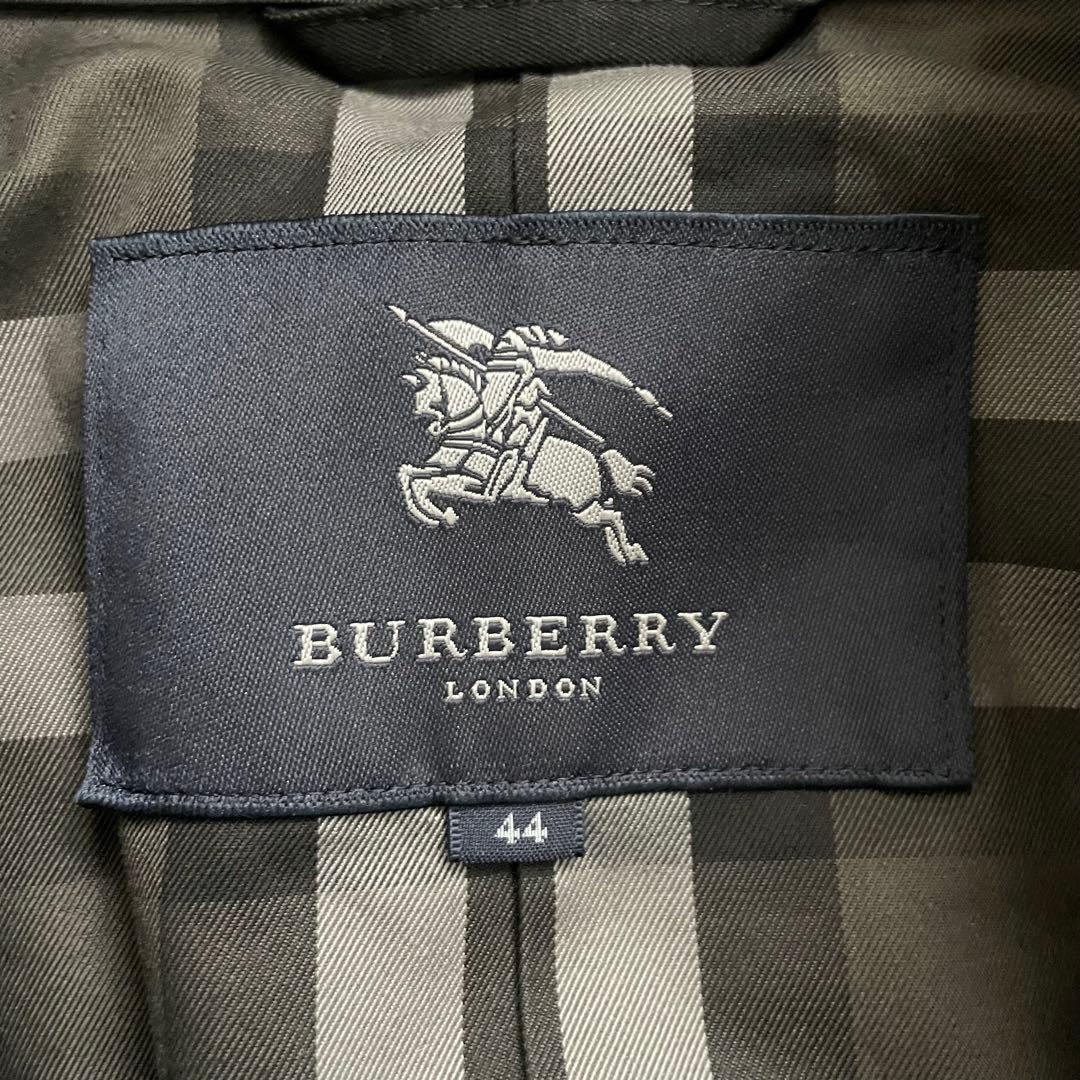 希少44サイズ　バーバリーロンドン　トレンチコート　黒　ナポレオンコート　極美品