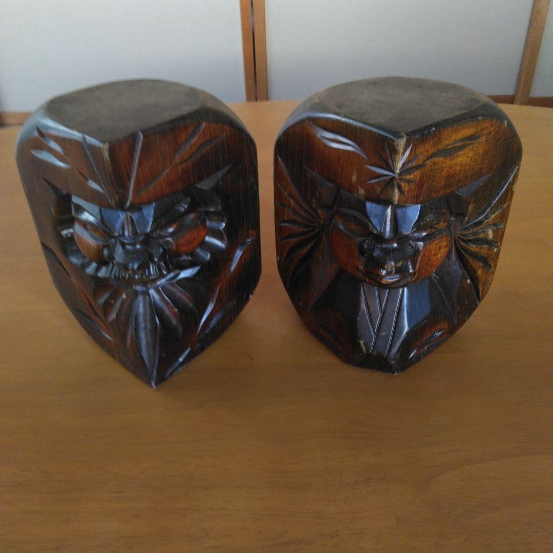 アイヌ木彫り人形ペア