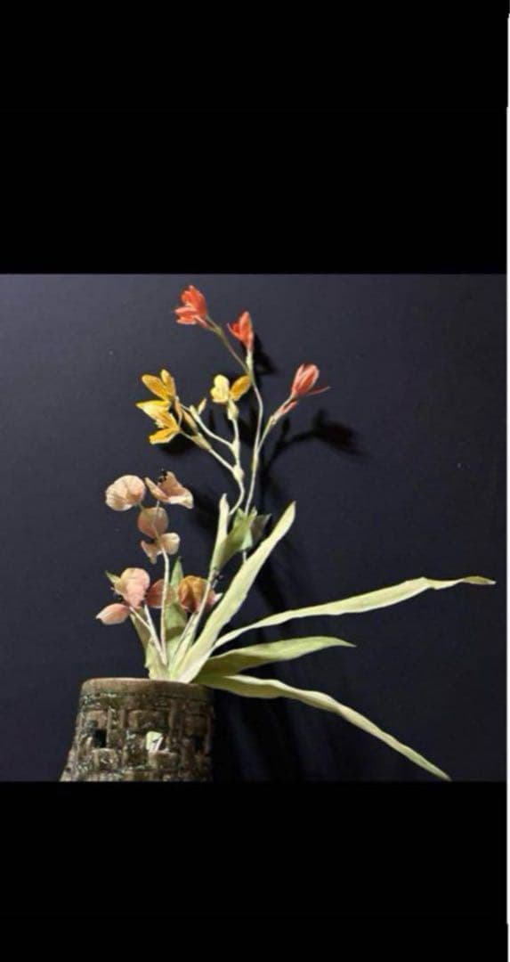 アートフラワーブーケ　ヒオウギ　花　造花　アートフラワー　立体絵画　6