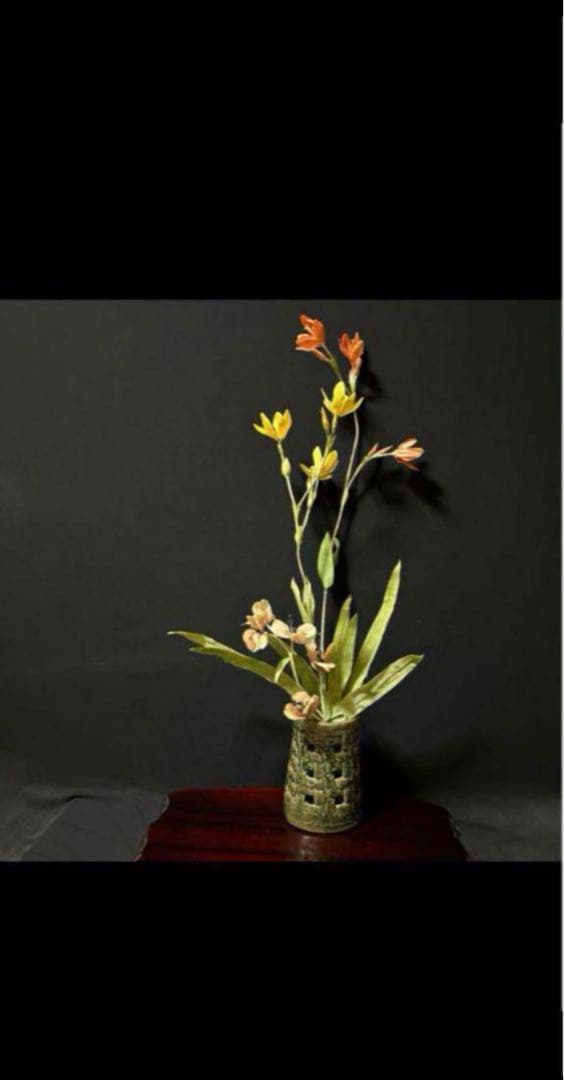 アートフラワーブーケ　ヒオウギ　花　造花　アートフラワー　立体絵画　6