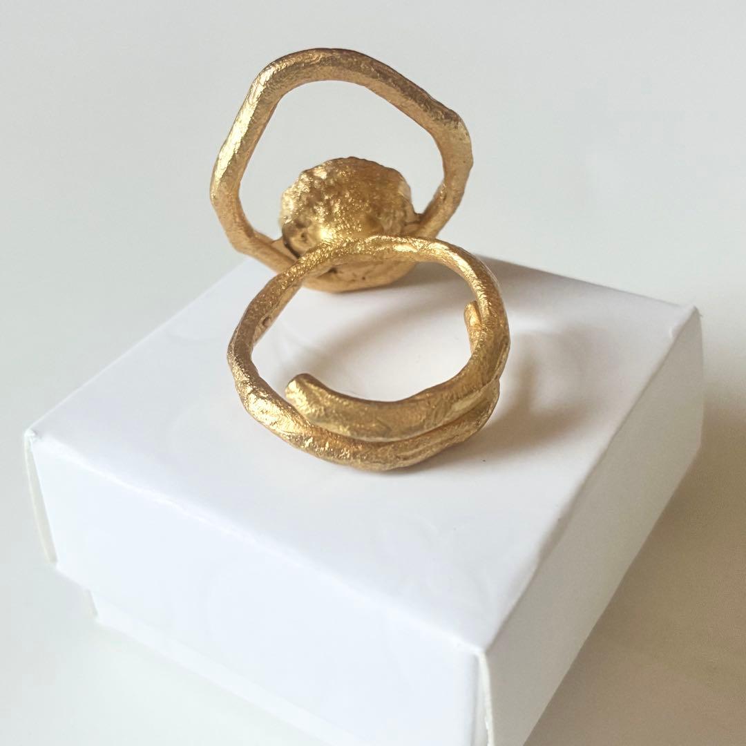 【ギリシャ直接買付け】サントリーニ島のアフロディーテリング ゴールドプレーテッド