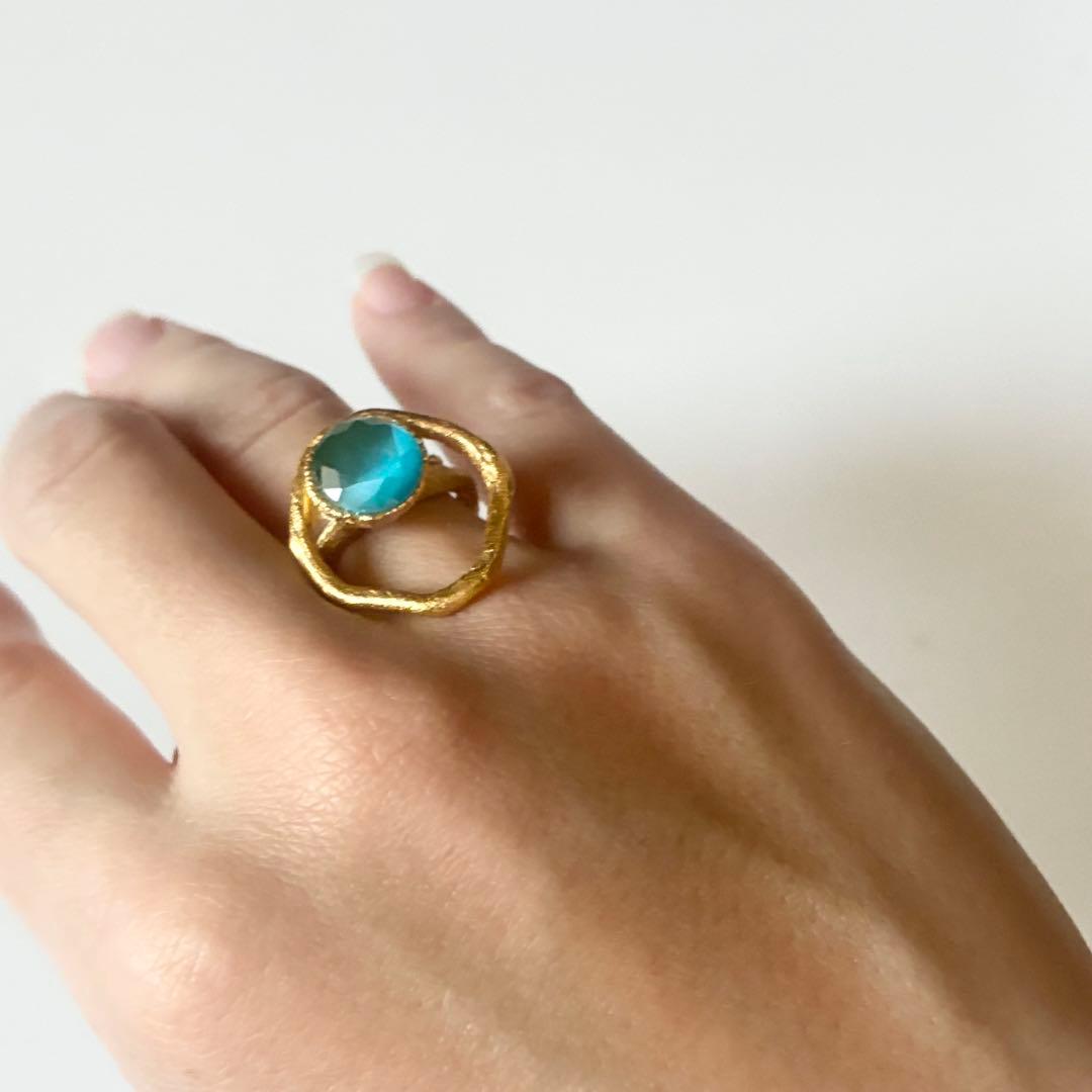 【ギリシャ直接買付け】サントリーニ島のアフロディーテリング ゴールドプレーテッド