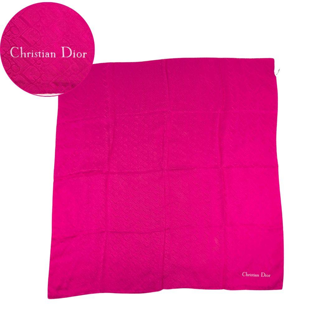 美品✨️Christian Dior スカーフ シルク トロッター ピンク