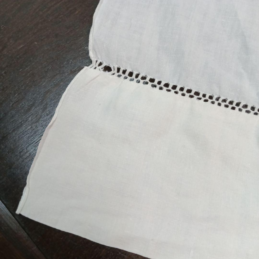 france vintage シーツ リペア部分 リネン＆コットン ブロカント