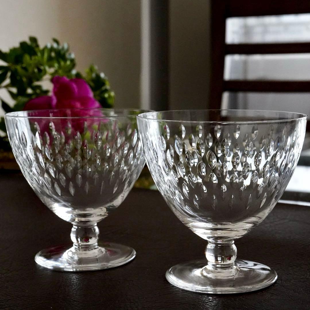最大サイズ★美品★オールドバカラ★パリ★ウォーター グラス★ペア★赤ワインにも