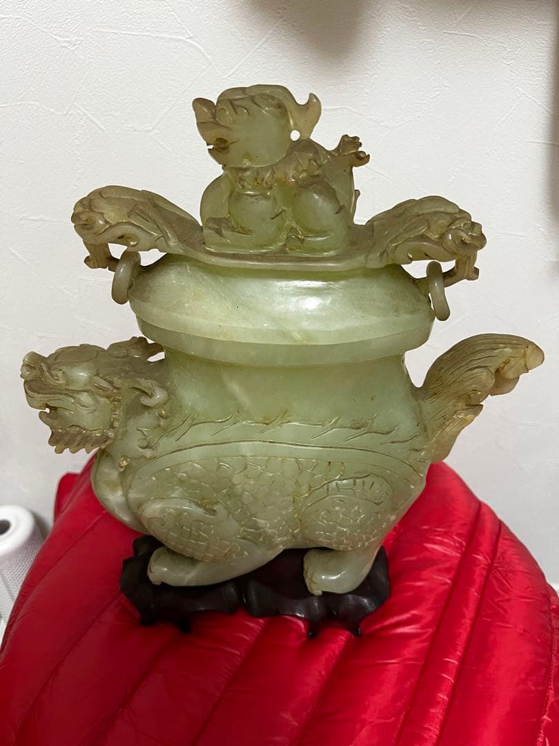 中国古玩翡翠玉石彫刻香炉