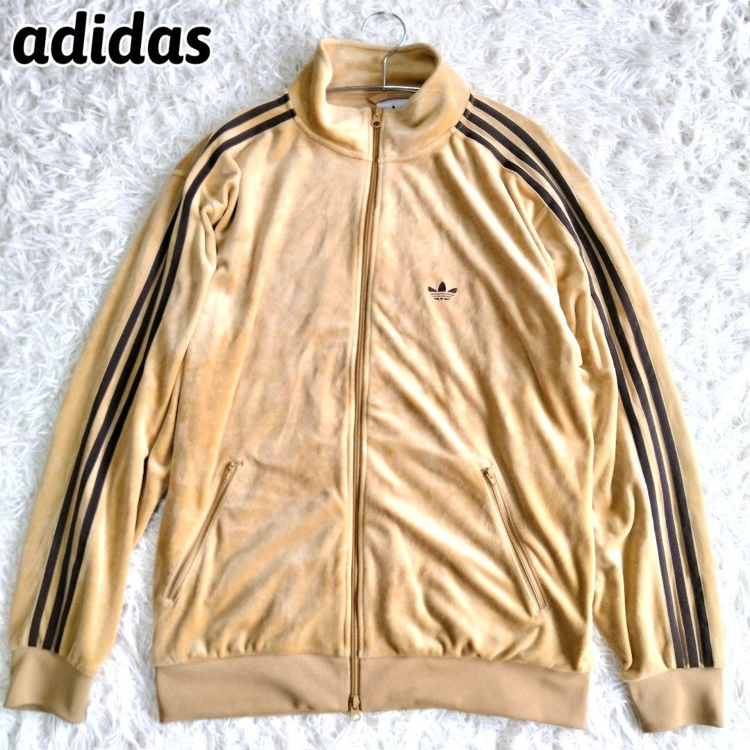 美品✨アディダス　トラックジャケット　ベッケンバウアー　ベロア　トレフォイルロゴ