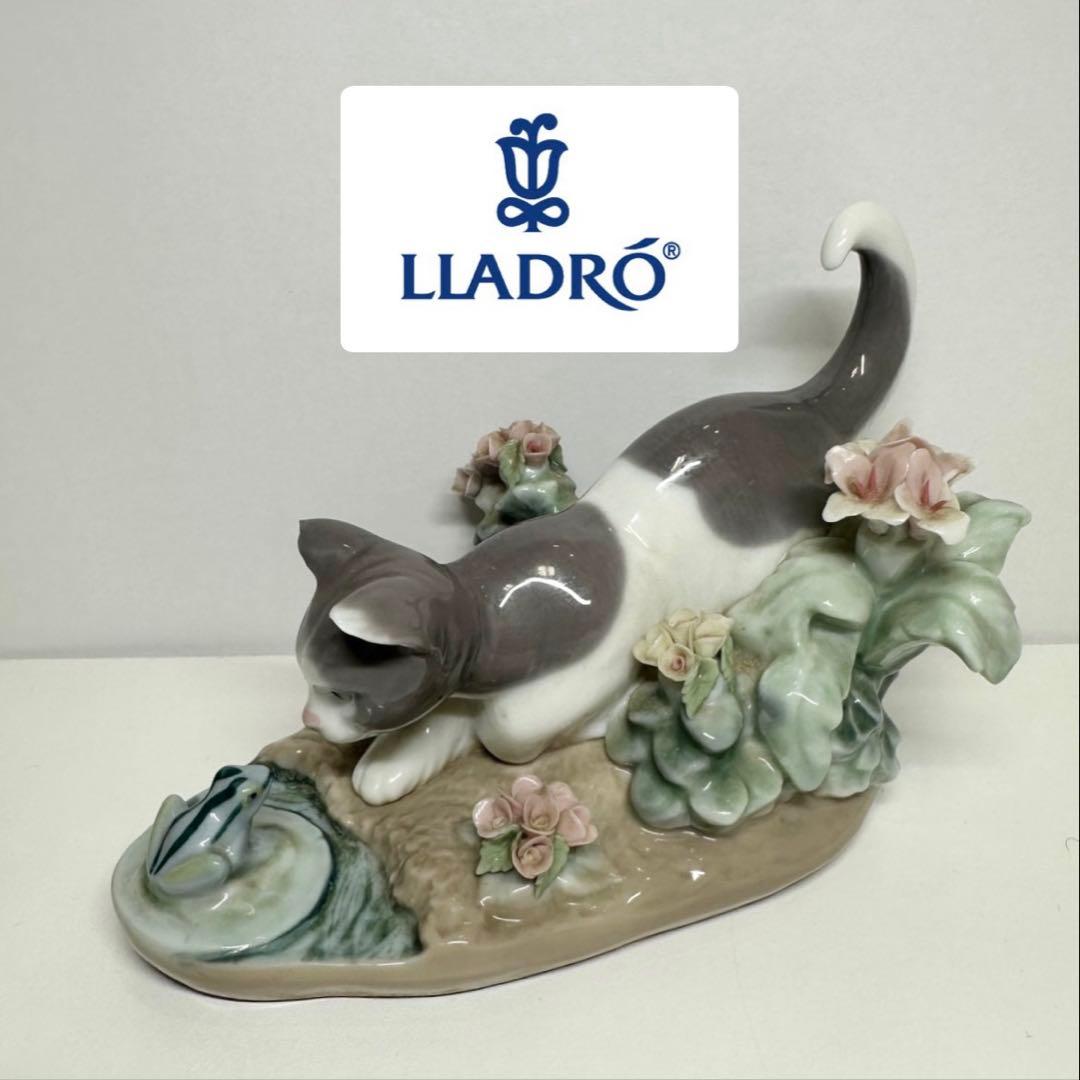 【売り切り！お値下げしました】LLADRÓ 猫　にらみ合い ねこ　リヤドロ
