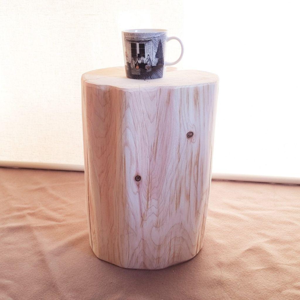 天然アロマ 東濃ひのき 切株スツール・テーブル・無垢無塗装・オーガニック