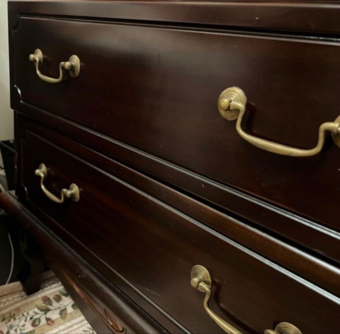 Cécilene アンティーク風チェスト ダークブラウン