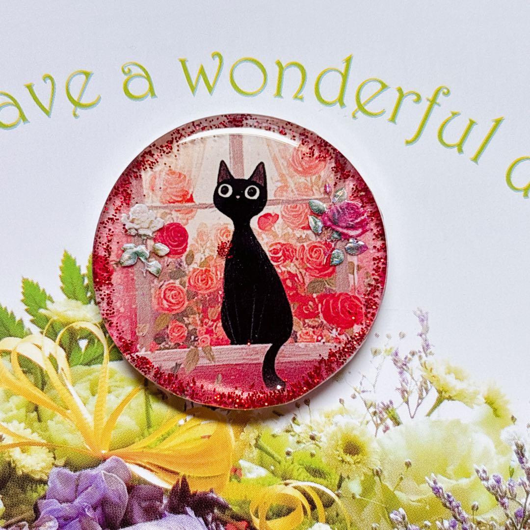 NO 588レジン　ヘアゴム　ブローチ　ハンドメイド　猫ちゃん