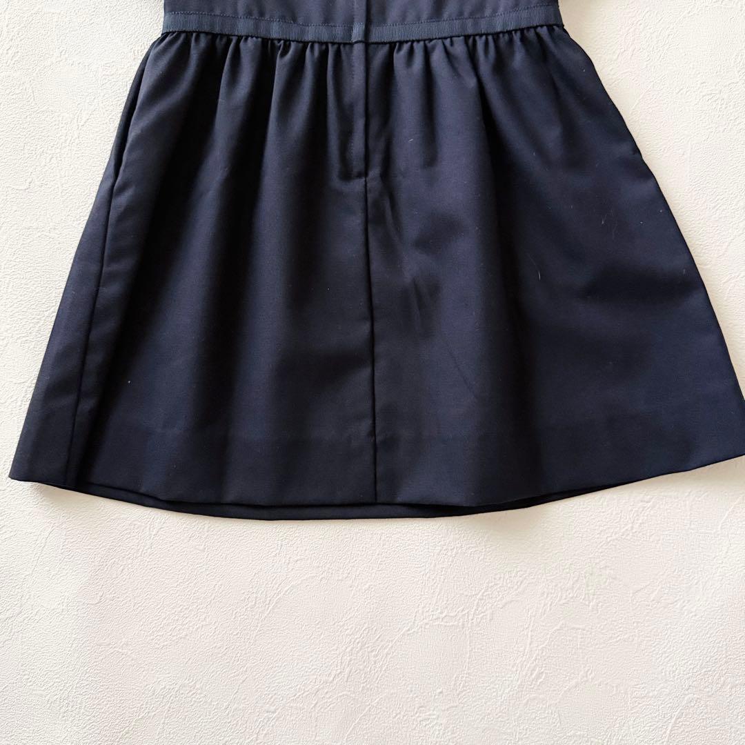 2544Z 訳ありファミリア 現行販売中 刺繍フォーマルワンピース白襟 90cm